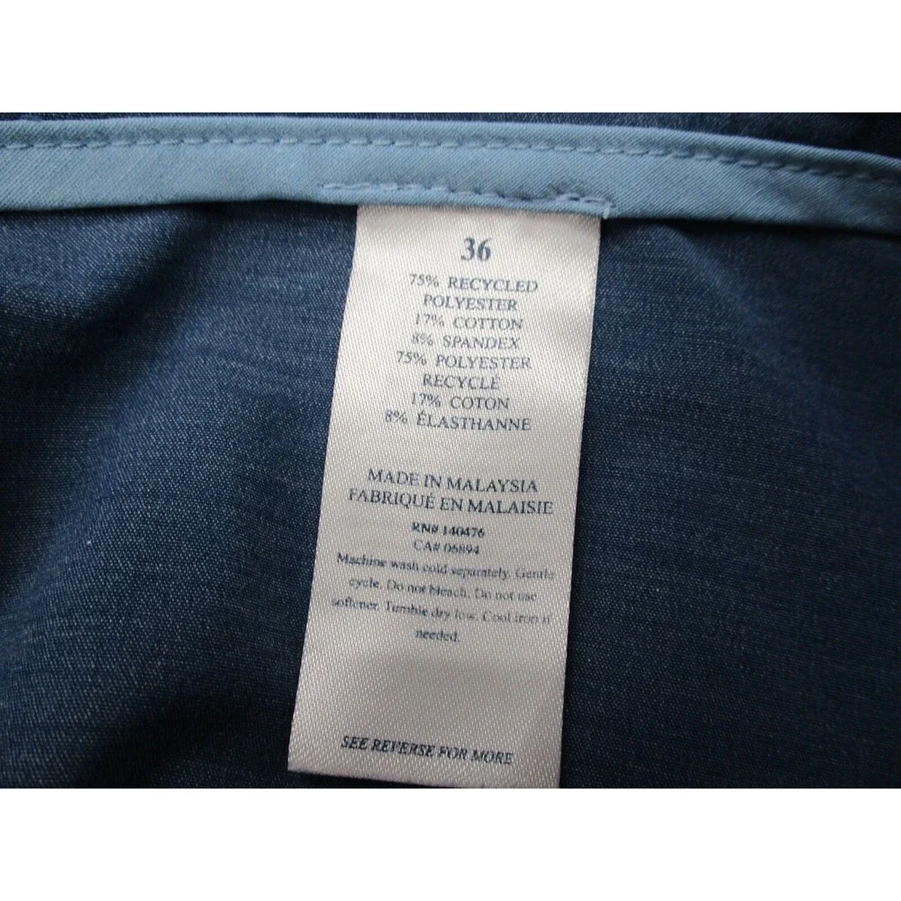 Faherty All Day Shorts Adult 38 Blue Performance Stretch Drawstring Casual Mens